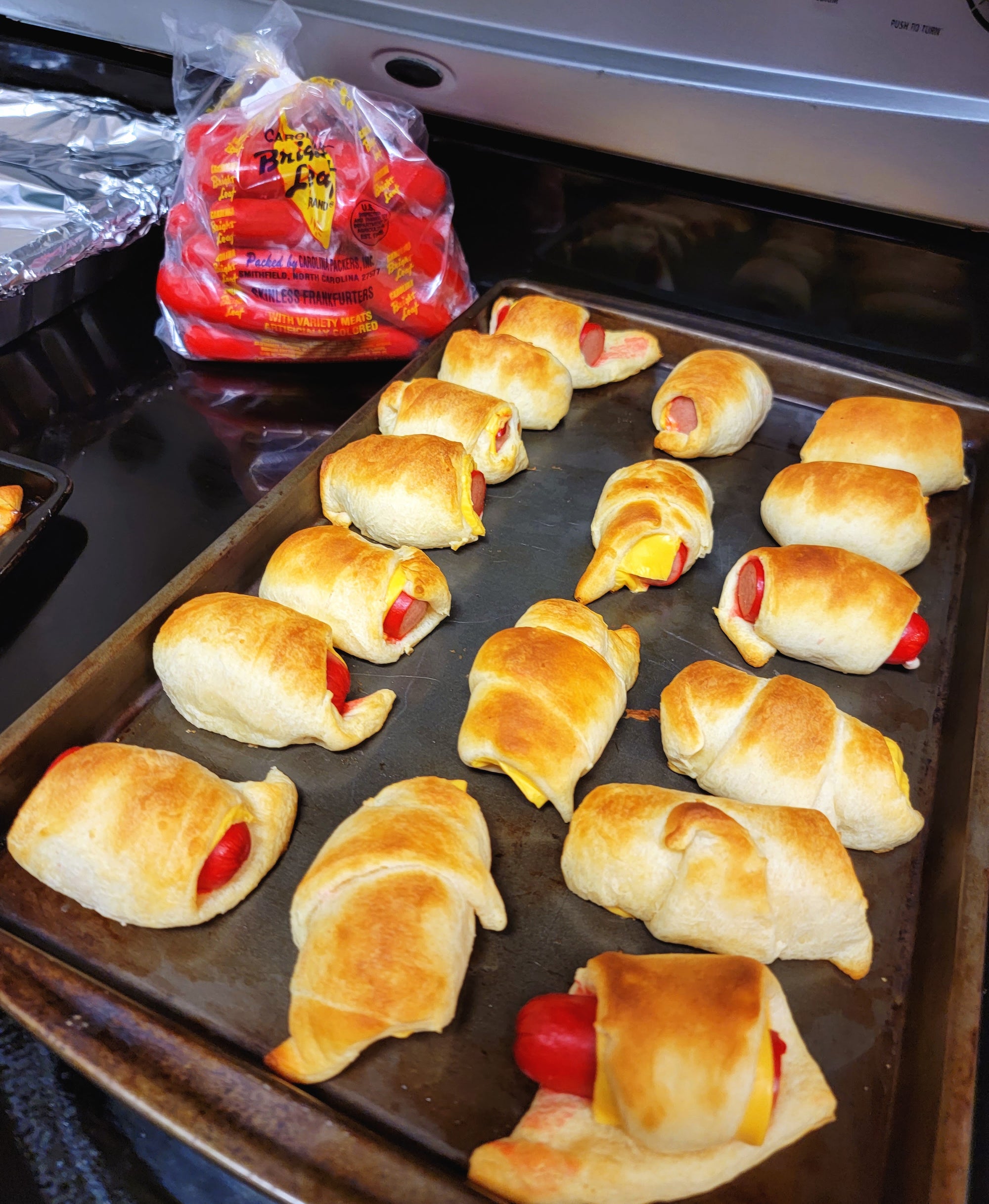 Bright Leaf Hot Dogs in a Blanket