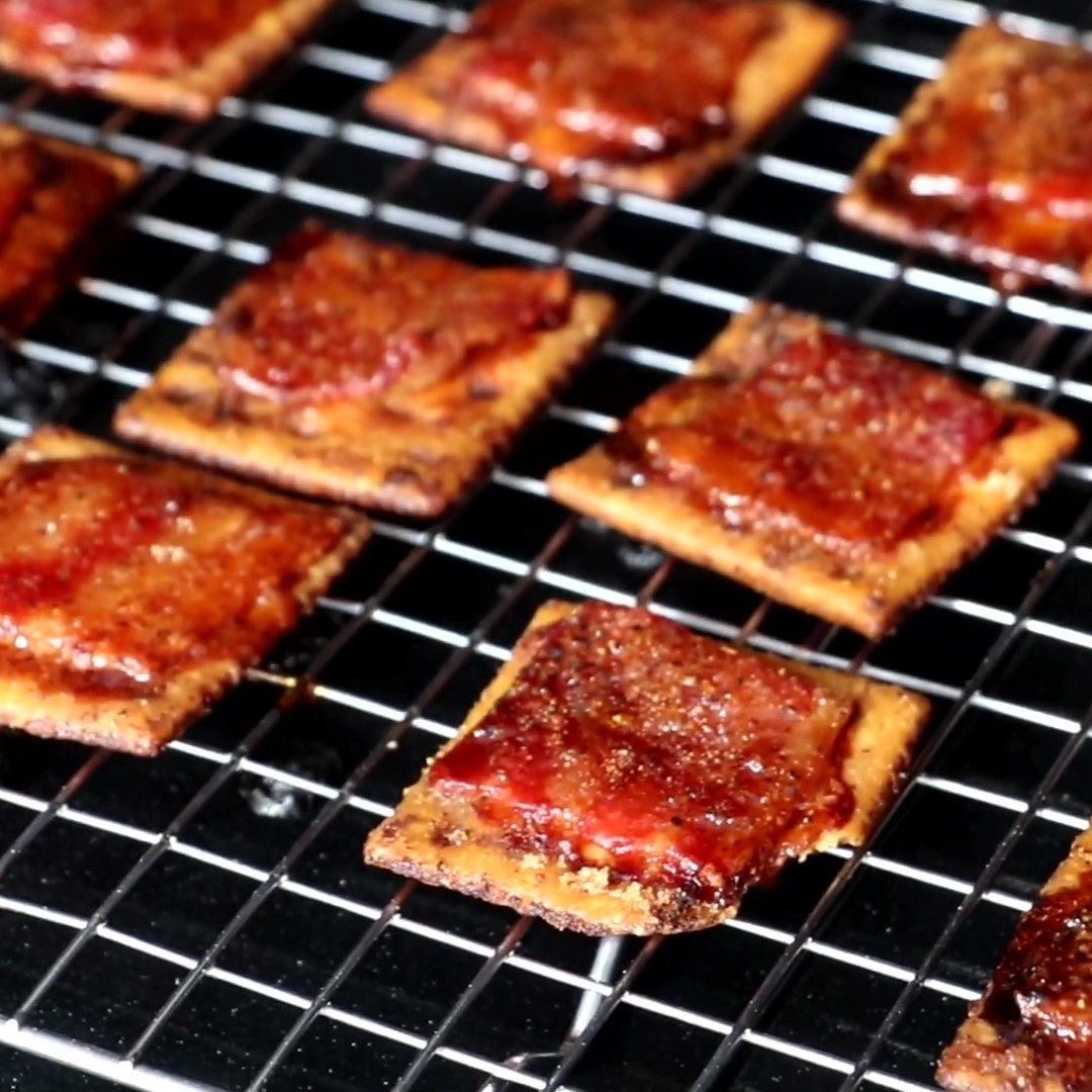 Bright Leaf Candied Bacon Crackers