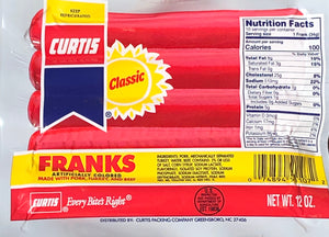 Curtis 12 oz. Franks (8 - packages)