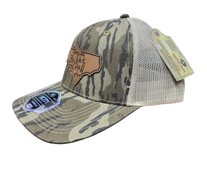 *NEW* Mossy Oak - Bottomland / Loden (Tan) Mesh Snapback Hat