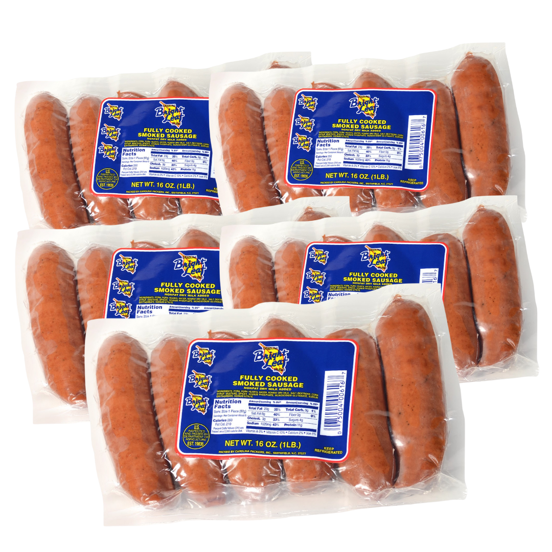 Bright Leaf Smoked Sausage (5 - 1 lb. Packages)