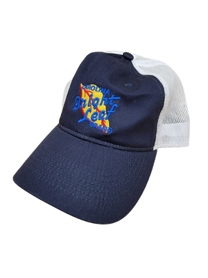 Navy Blue w/ White Soft Mesh Hat (Unstructured)